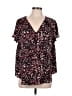 Torrid 100% Polyester Burgundy 3/4 Sleeve Blouse Size Med Plus (00) - photo 1