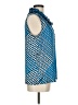Nine West 100% Polyester Blue Sleeveless Blouse Size M - photo 4