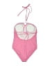 EDC Solid Pink One Piece Swimsuit Size M - photo 2