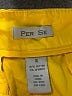 Per Se Solid Yellow Shorts Size 8 - photo 3