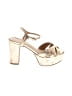 Schutz Metallic Gold Sandals Size 7 - photo 1