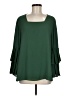 Alfani 100% Polyester Green 3/4 Sleeve Blouse Size M - photo 1