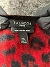 Talbots 100% Merino Wool Animal Print Red Wool Cardigan Size M (petite) - photo 7