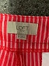 Ann Taylor LOFT Outlet 100% Polyester Stripes Red Shorts Size 4 - photo 3