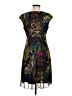 Connected Apparel 100% Polyester Tropical Black Cocktail Dress Size 6 - photo 2