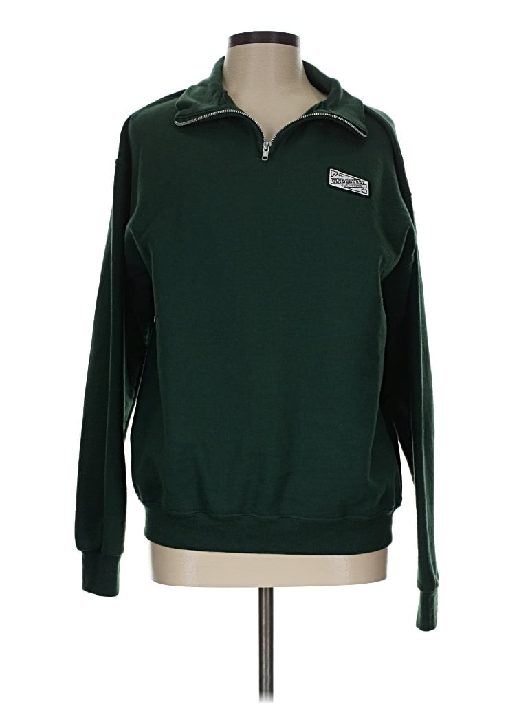 Pre-owned Jerzees Sweatshirt In Green