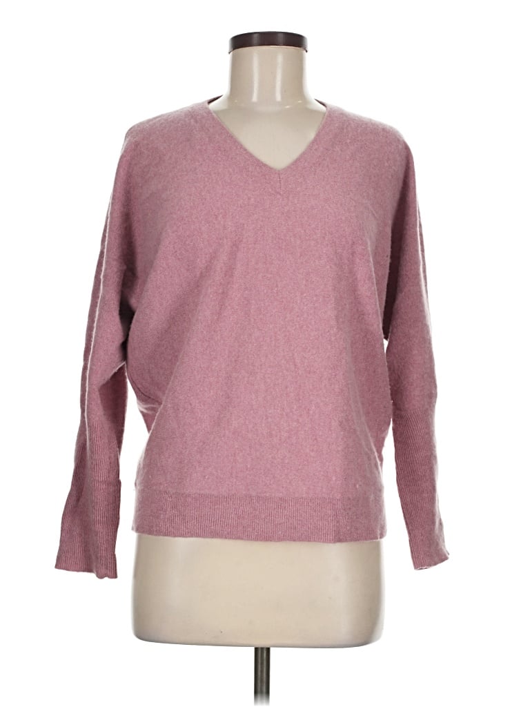 Pre-owned Garnet Hill Cashmere Pullover Sweater In Pink