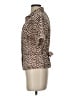 Anna 100% Polyester Animal Print Brown Short Sleeve Blouse Size S - photo 5