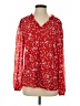 Fashion 100% Polyester Red Long Sleeve Blouse Size S - photo 1
