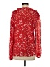 Fashion 100% Polyester Red Long Sleeve Blouse Size S - photo 2