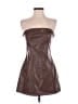 Superdown 100% Polyurethane Brown Cocktail Dress Size S - photo 1