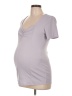 Hello Miz Gray Short Sleeve Top Size Lg Maternity - photo 1
