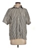 Max Studio Stripes Gray Short Sleeve Blouse Size S - photo 1