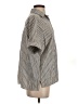 Max Studio Stripes Gray Short Sleeve Blouse Size S - photo 4