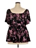 Torrid Black Short Sleeve Blouse Size 3X Plus (3) - photo 2