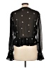 Ivonne 100% Polyester Black Long Sleeve Blouse Size 12 - photo 2