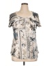 Style&Co 100% Polyester Silver Short Sleeve Blouse Size XL - photo 1
