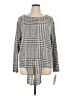 Skye's The Limit 100% Polyester Houndstooth Gray Pullover Sweater Size 1X - photo 1