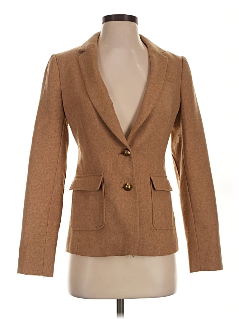 Pre-owned Banana Republic Wool Blazer Jacket In Tan