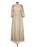 Storia 100% Polyester Tan Casual Dress Size L - photo 2