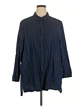 Assorted Brands 3/4 Sleeve Button Down Shirt