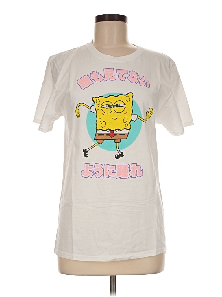 Pre-owned Nickelodeon Short Sleeve T-shirt In Ivory