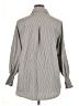 Unbranded Stripes Gray 3/4 Sleeve Blouse Size XL - photo 2