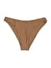 Aurelle Solid Tan Swimsuit Bottoms Size M - photo 1