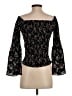 Express 100% Polyester Black 3/4 Sleeve Blouse Size S - photo 2