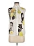 Assorted Brands Floral White Sleeveless Button-Down Shirt Size M - photo 1