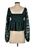 Altar'd State 100% Polyester Green 3/4 Sleeve Blouse Size S - photo 2