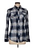 Harley Davidson 100% Cotton Plaid Blue Long Sleeve Button-Down Shirt Size M - photo 1