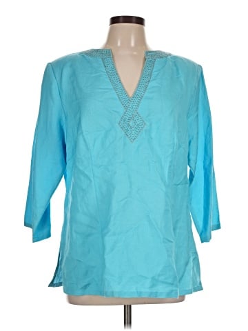 Lino USA Curve 3/4 Sleeve Blouse (view 1)