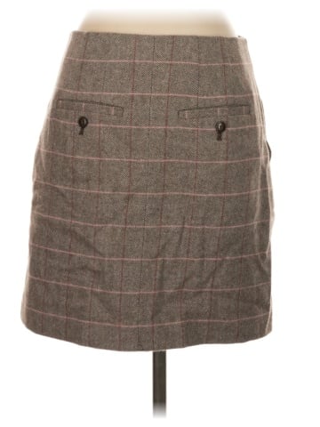 Madewell Asymmetrical Side-Button Mini Skirt in Windowpane (view 2)