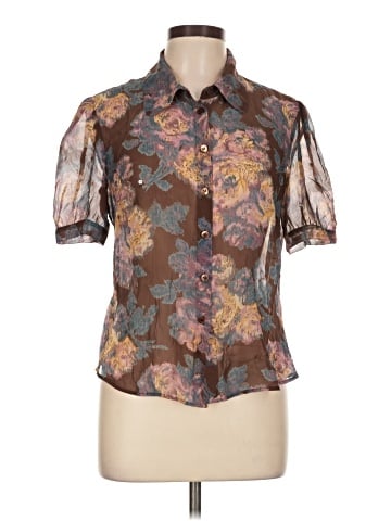 Dorothee Bis Short Sleeve Silk Top (view 1)
