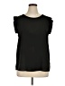 Pleione 100% Polyester Black Short Sleeve Top Size XL - photo 1
