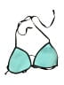 Garage Teal Swimsuit Top Size M - photo 1