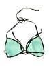 Garage Teal Swimsuit Top Size M - photo 2