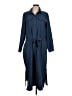 DKNY 100% Polyester Blue Casual Dress Size 12 - photo 1