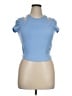 Almost Famous Blue Short Sleeve Top Size XL - photo 1