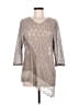 Chico's Gray 3/4 Sleeve Top Size Med (1) - photo 1