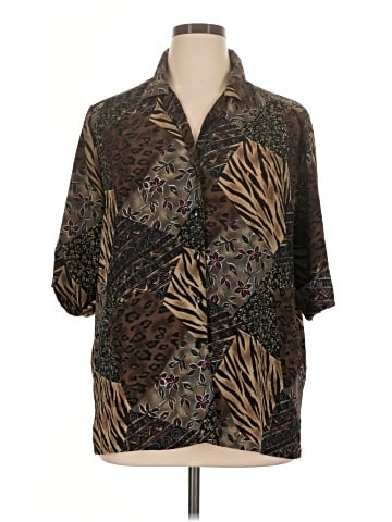 DonnKenny Classics 3/4 Sleeve Button-Down Shirt (view 1)