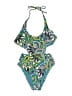 Aerie Print Blue One Piece Swimsuit Size S - photo 1