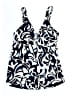 Beyond Control Print Blue Swimsuit Top Size 8 - photo 1