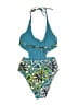 Aerie Print Blue One Piece Swimsuit Size S - photo 2