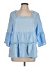 Unbranded Blue 3/4 Sleeve Blouse Size L - photo 1