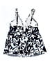 Beyond Control Print Blue Swimsuit Top Size 8 - photo 2
