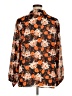 Shein Curve 100% Polyester Floral Orange Long Sleeve Blouse Size 16 Plus (2) - photo 2