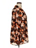 Shein Curve 100% Polyester Floral Orange Long Sleeve Blouse Size 16 Plus (2) - photo 4