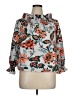 Tuckernuck 100% Polyester Floral Gray 3/4 Sleeve Blouse Size XL - photo 1